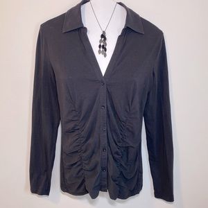 Mexx black ruched blouse